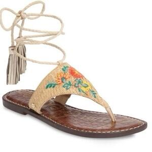 Sam Edelman ‘Geri 3’ Sandals Size 9 - Strap Up Boho Sandals - Leather Slides